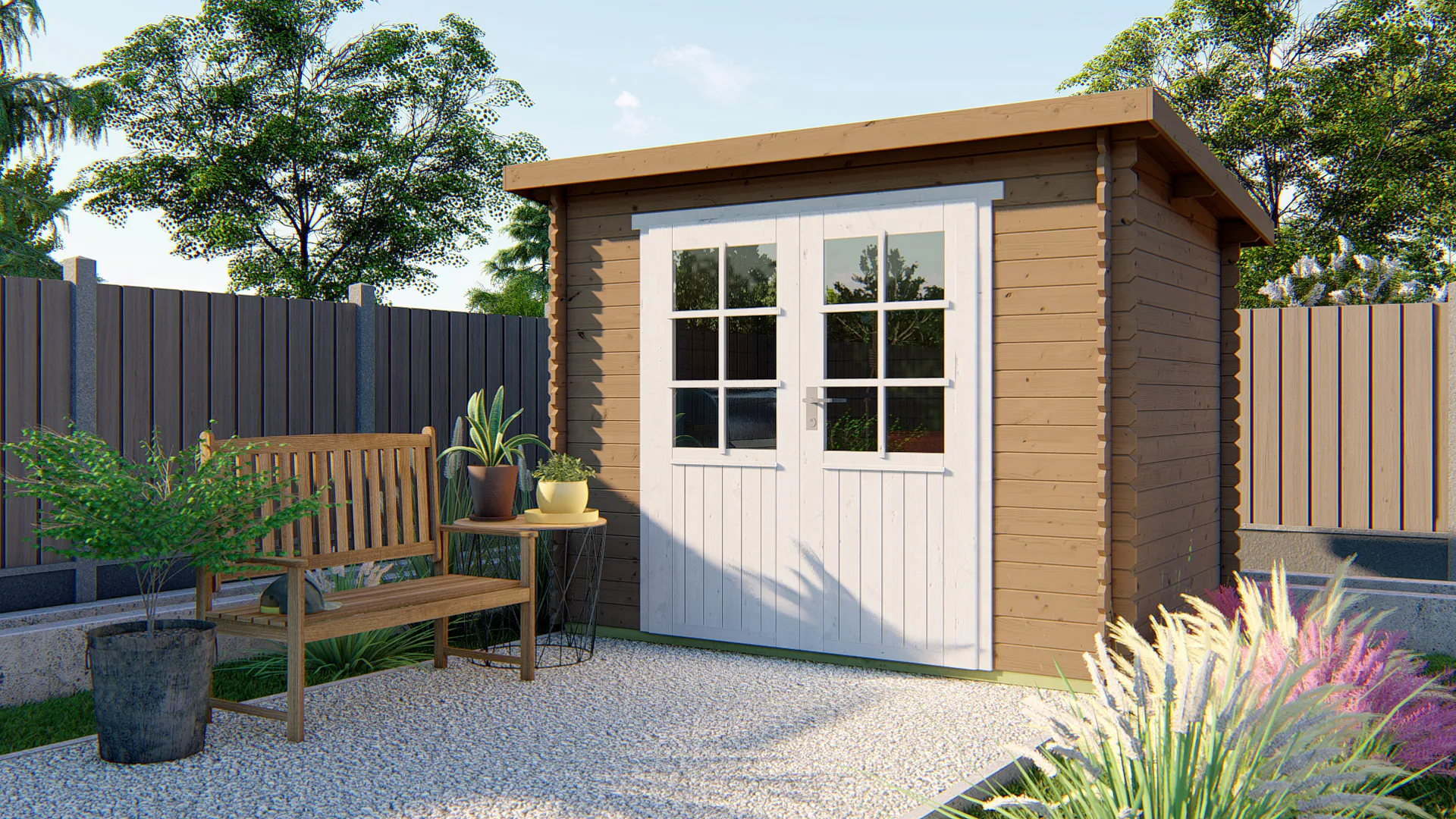 Abri de jardin Wemmel peint